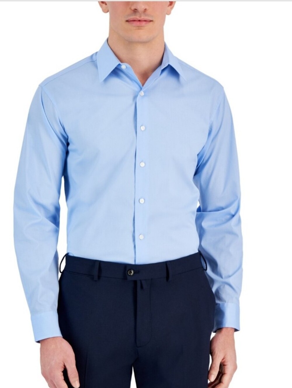 Club Room Men's Regular-Fit Dress Shirt, Created for Macy's - Placid Blue NWT